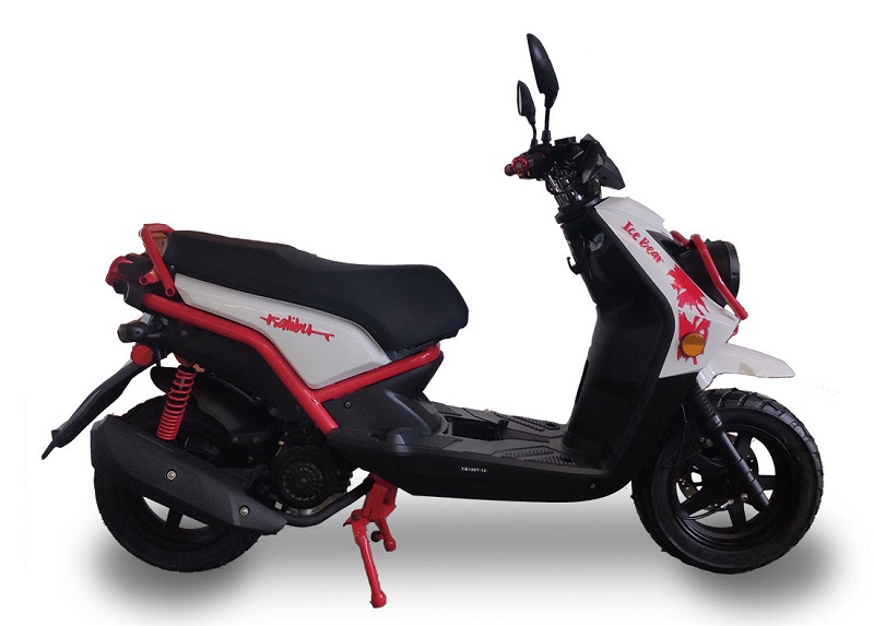 Ice Bear Vision PMZ150-17 Scooter Exhaust - High Performance Black Muffler