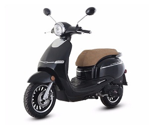 Trail Master Turino 150A Retro Design Scooter With Electric and kick start, Fully Assembled In Crate